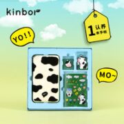 kinbor 奶牛噗噗weekly拉链包笔记本套装