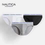 NAUTICA 诺帝卡 男士三角裤内裤  3条装 NTNS050553