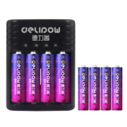 德力普（Delipow） 充电电池 5号/7号充电锂电池1.5V大容量2775mWh锂电池充电套装 充电器+6节5号2775mWh锂电池