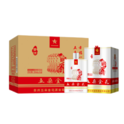 贵州茅台镇 鸿运当头酱香型白酒五朵金花酒53度白酒纯粮古法酿造3年窖藏老酒直销送礼自饮珍藏500ml 白色款单瓶