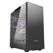 超频三（PCCOOLER）神机 黑色 IE200中塔式机箱(支持ATX主板/显卡限长39CM/玻璃侧透/垂直风道/360冷排位）
