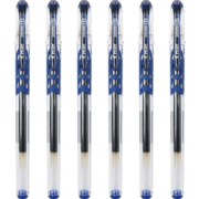 百乐（PILOT）BL-WG-5子弹头防滑中性笔啫喱笔签字笔 蓝黑色 0.5mm 6支装