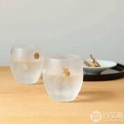 销量第一！Aderia 雪兔镶金 古典酒器玻璃对杯 345ml*2个