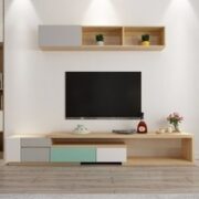 AHOME A家家具 马卡龙系列 现代简约客厅组装电视柜 (2-2.5m可伸缩)