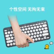 罗技（Logitech） 蓝牙键盘K380多设备切换笔记本平板IPAD电脑适用时尚超薄静音巧克力按键 布朗熊-键鼠套装