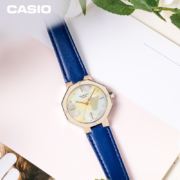 卡西欧（CASIO）手表 SHEEN系列时尚简约三针特色八边形表盘设计人造蓝宝石玻璃镜面女表 SHE-4543CGL-2A