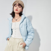 防钻绒！PEACEBIRD WOMEN  太平鸟女装 女士轻薄羽绒服 A7ACB4G0101