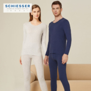 PLUS会员，Schiesser 德国舒雅 RC抗菌系列 男女款3A级抗菌保暖内衣套装 E5/19875W
