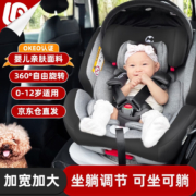 ledibaby乐蒂儿童安全座椅汽车用0-4-12岁双向安装isofix硬接口宝宝婴儿童坐椅车载 小灰灰