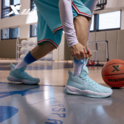 【游云6代/磐石】特步篮球鞋男鞋运动鞋2022实战篮球鞋子男 泡沫蓝【旋击2代】 42
