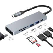 友博士 Type-C扩展坞macbook苹果笔记本电脑转换器usb c转接头mac拓展坞 HDMI4K+PD60W+USB3.0+SD/TF