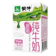 PLUS会员：MENGNIU 蒙牛 脱脂纯牛奶 250ml*24盒/箱*2件