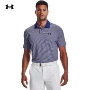安德玛（UNDERARMOUR）Performance男子高尔夫运动条纹短袖Polo衫1361823 蓝色400 XL