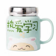瓷魂 陶瓷马克杯咖啡杯 450ml 绿色彩盒