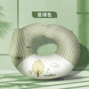 良良 孕妇护腰哺乳枕婴儿喂奶枕(竹碳U形款)70*55*8cm 苔绿色【麻棉枕套 四季通用】