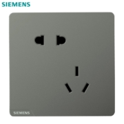 20点开始：SIEMENS西门子  开关插座面板 皓彩系列灰色 斜五孔插座
