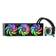 毅凯火力 (EK) AIO 360 Lux D-RGB 黑色一体式CPU水冷散热器 360MM水排 ARGB彩屏灯效 漏液保障