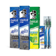 DARLIE 好来 超白竹炭牙膏 3支90g 小牙膏40g 牙刷2支