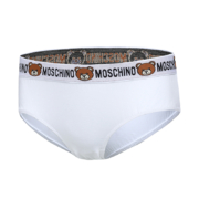 莫斯奇诺 MOSCHINO UNDERWEAR 女士白色小熊图案棉质三角内裤 Z A4717 9003 0001 1码