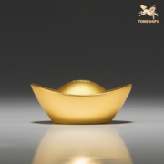 铜师傅 全铜摆件《真金鎏镀实心铜元宝》家居饰品 金元宝礼品摆件 真金鎏镀实心铜元宝（小号单个）