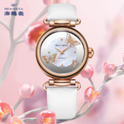 海鸥(SeaGull)手表 国民系列女士手表 自动机械手表女士 时尚防水女表腕表 湖·蝶513.96.6087L