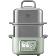 双11促销：北鼎蒸炖锅 家用电蒸锅 升级版浅杉绿G56A (含炖盅套件+二层蒸架） 10L