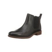 Clarks 其乐 Taylor Shine 女士真皮切尔西靴 Schwarz Black Leather EU40