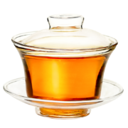 金镶玉 玻璃茶杯 玻璃盖碗 高硼硅耐热防爆泡茶碗 三才盖碗±150ml