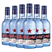 红星 红星二锅头 蓝瓶绵柔8陈酿 清香型 白酒 43度 250ml*6瓶 整箱装