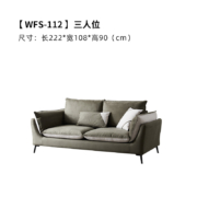 爱依瑞斯布艺沙发意式小户型客厅现代简约轻奢科技布沙发WFS-112 三人位 WFS-112