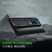 雷蛇（Razer） 猎魂光蛛机械键盘 有线键盘 游戏键盘 104键 背光 电竞 吃鸡LPL键盘 黑 猎魂光蛛V2模拟光轴线性机械键盘