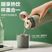 苏泊尔（SUPOR） 保温杯316L不锈钢大容量带杯盖水杯学生车载户外便携杯子 500ML-水墨绿