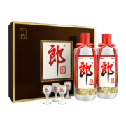 郎酒 郎牌郎酒 酱香型白酒 53度 500ml*2瓶 礼盒装 （高度白酒 新老包装随机发货）