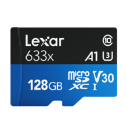 雷克沙（Lexar）128GB TF（MicroSD）存储卡 Class10 U3 A1 读100MB/s （633x）