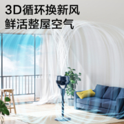 美的（Midea）“星空系列”3D自动摇头空气循环扇/WIFI智能操控家用电风扇/台地两用落地扇/四季风扇GAF24SR