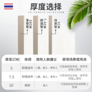 雅自然 泰国天然乳胶床垫 学生床垫 宿舍单人床可折叠榻榻米透气床垫 四季通用 90*190*5cm