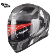VEGA SA-39 MACAN进化论灰 L-4XL码 3C美国双镜片摩托车头盔男女四季通用全盔冬季保暖个性酷跑机车头盔