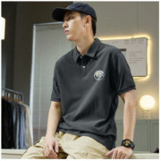 TONLION 唐狮 2021夏新款男polo衫男前胸绣花纯棉小翻领短袖polo衫男士短袖
