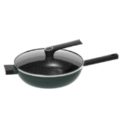 京东京造 麦饭石不粘锅炒锅32cm 家用平底炒锅煎锅 天然气电磁炉通用