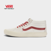 Vans范斯官方 SK8-Mid元气红白配色美式休闲风男女板鞋运动鞋