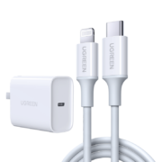 绿联 MFi认证苹果充电器iphone14快充套装PD20W充电头适用苹果14Plus/13ProMax/12/11手机Type-C数据线iPad