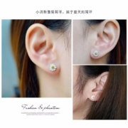 alivinee 阿莉维妮 s925银小雏菊耳钉 女韩版ins潮耳骨钉小清新甜美文艺花朵耳饰品1 小雏菊耳钉6mm（配银耳塞）
