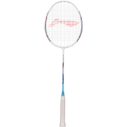 李宁（LI-NING）锋影199 全碳素羽毛球拍单拍 白蓝 成品拍