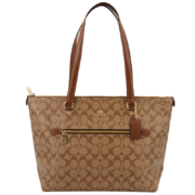 蔻驰COACH【官方直供】奢侈品女士大号托特包手提单肩卡其棕色PVCF79609IME74