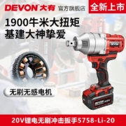 大有（ Devon ）20V无刷电动冲击扳手5758锂电冲击扳手重型充电扳手电起子拆卸拧螺栓汽修大扭矩可调节