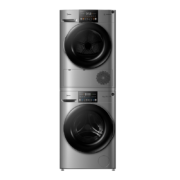 双11预售：Midea 美的 初见系列 MG100T10WDQCY+MH100-H10WY 热泵式洗烘套装 黑色