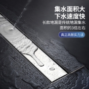 科勒（KOHLER） 官方旗舰地漏淋浴房长条形不锈钢加厚防臭地漏卫生间大排量隐形75423T —75423T大流量隐藏地漏(长600*宽80)