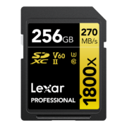 雷克沙1800X SD卡相机内存卡 4K高清 U3 V60微单反高速SD存储卡大卡 新升级SD卡 256G 读270M 写180M 高速流畅拍