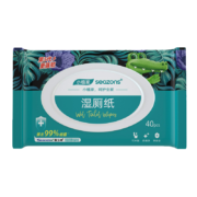 小植家（seazons）散立冲鳄鱼湿厕纸家庭装清洁湿纸巾擦屁屁专用擦除99.8%细菌 【推荐】3连包120片