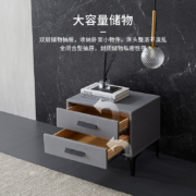 左右 科技布软床 现代简约风小户型卧室软床实木框双人床靠包可拆家具DR098 普通单床冰川灰82093+同款床头柜1个 1800*2000mm